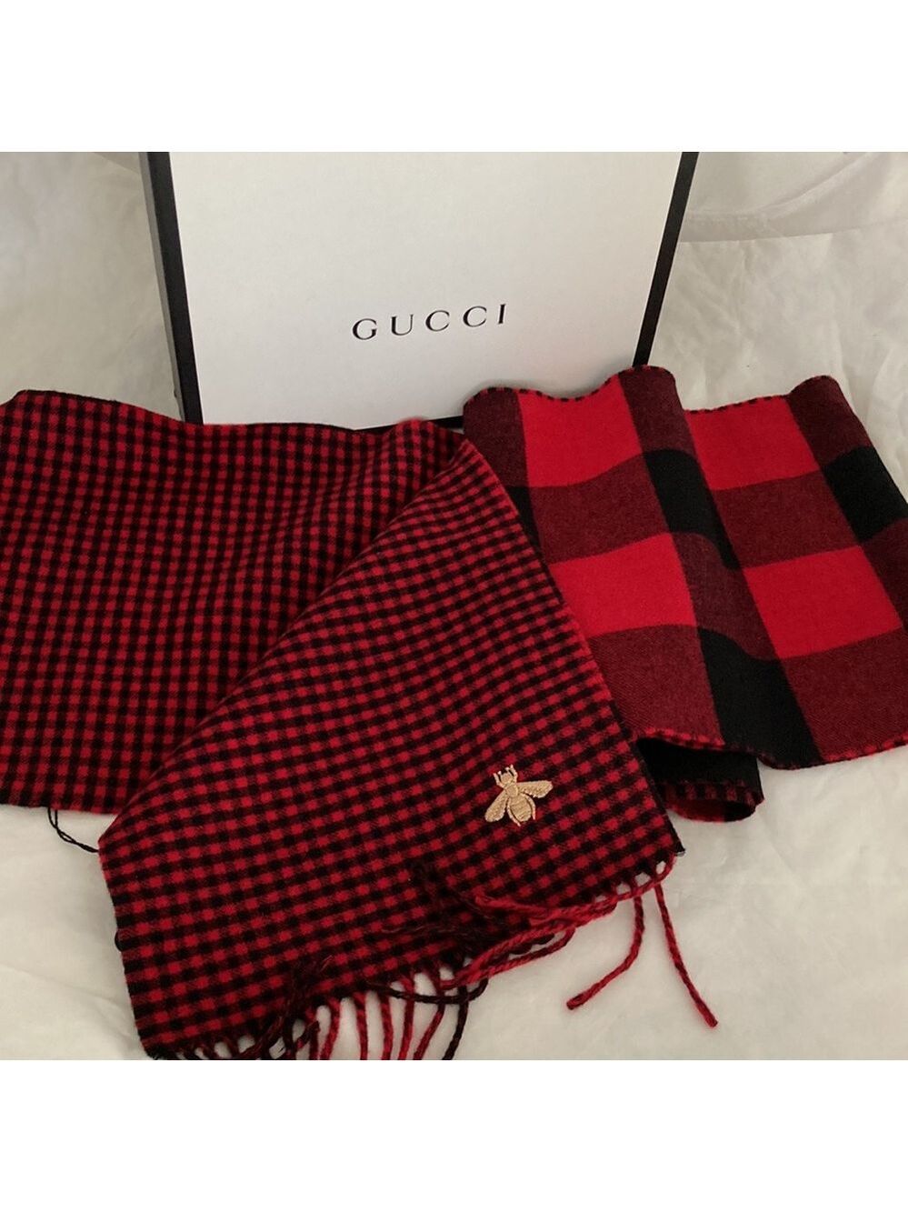 Gucci Reversible Cashmere and Wool Scarf